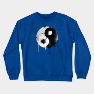 Spray Painted Yin Yang Crewneck Sweatshirt